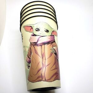 The Mandalorian Grogu tumbler 12 oz BPA FREE party cups baby Yoda drinkwear
